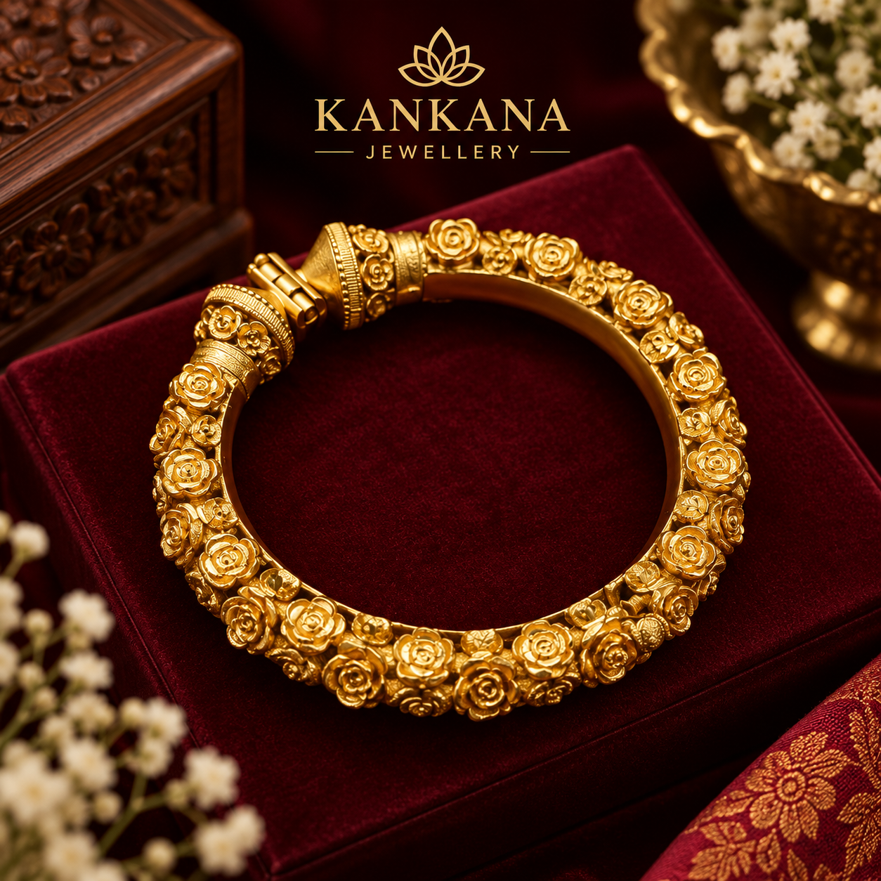 Premium 24kT Pure Gold Plated Golap Bala