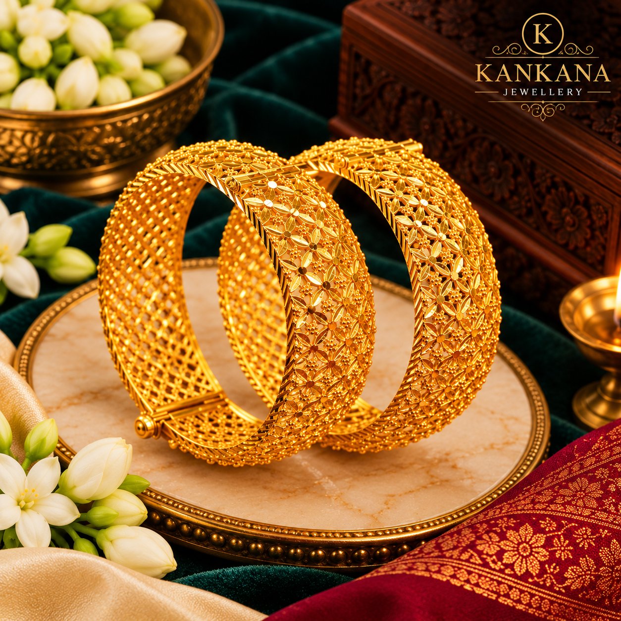 24K Gold Plated Swarnajali Chur