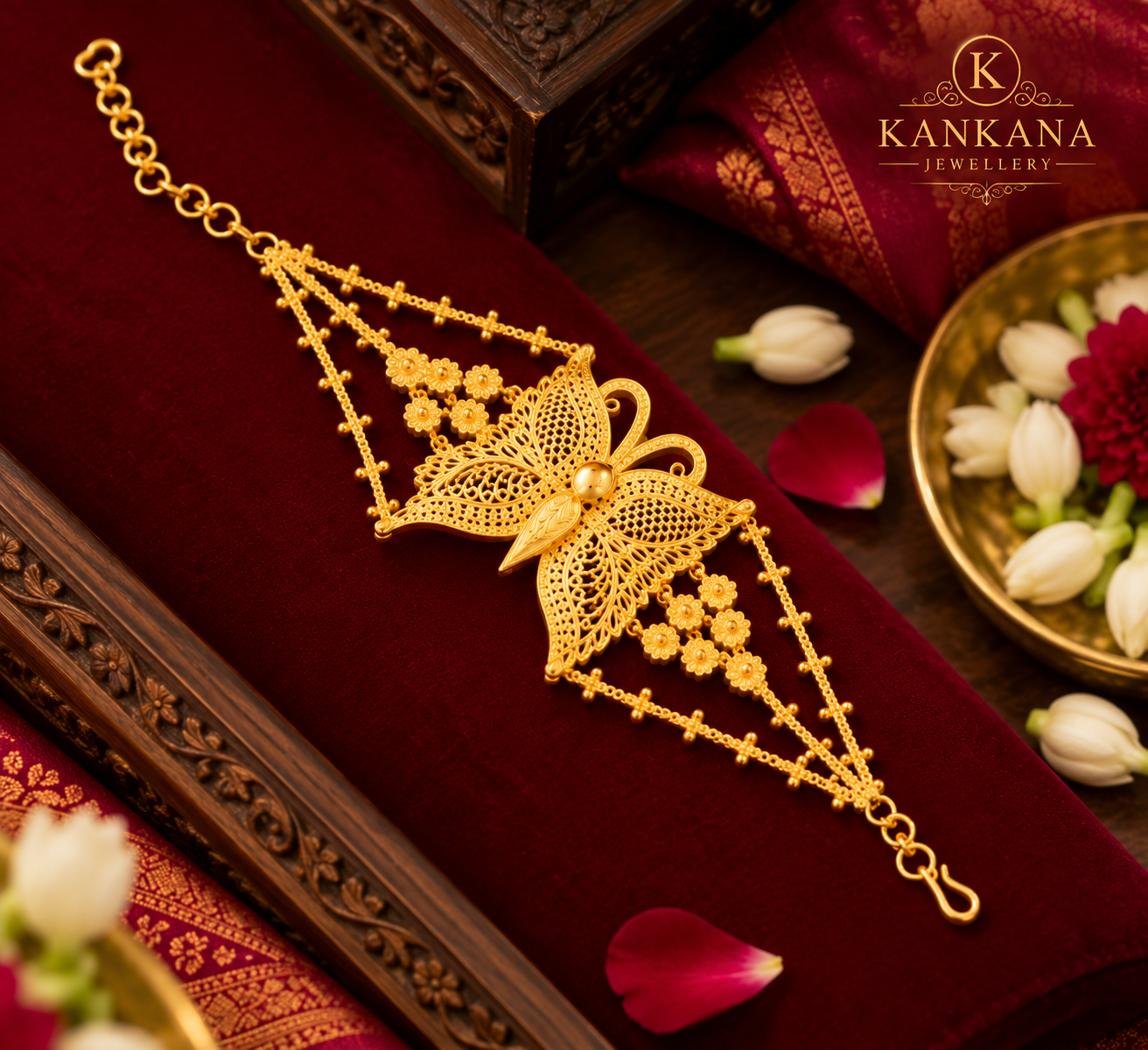 24K Gold Plated Kanak Projapoti Mantasha